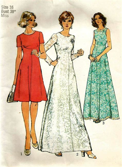 vintage evening dress patterns|simplicity pattern evening dress.